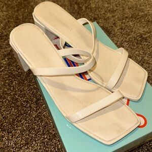 Used Jeffery Campbell White Short Heel